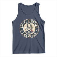 Funny Toilet Clogging Champion Badge Meme Tank Top for Poop Legends Gut Bomb Gladiators - Wonder Print Shop