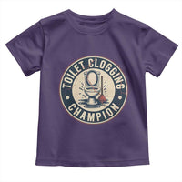 Funny Toilet Clogging Champion Badge Meme Toddler T Shirt for Poop Legends Gut Bomb Gladiators - Wonder Print Shop