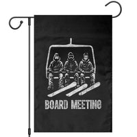 Funny Snowboarding Board Meeting Garden Flag Chairlift Snowboarders Powder Junkies - Wonder Print Shop