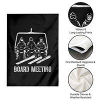 Funny Snowboarding Board Meeting Garden Flag Chairlift Snowboarders Powder Junkies - Wonder Print Shop