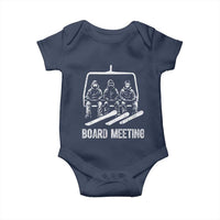 Funny Snowboarding Board Meeting Baby Onesie Chairlift Snowboarders Powder Junkies - Wonder Print Shop
