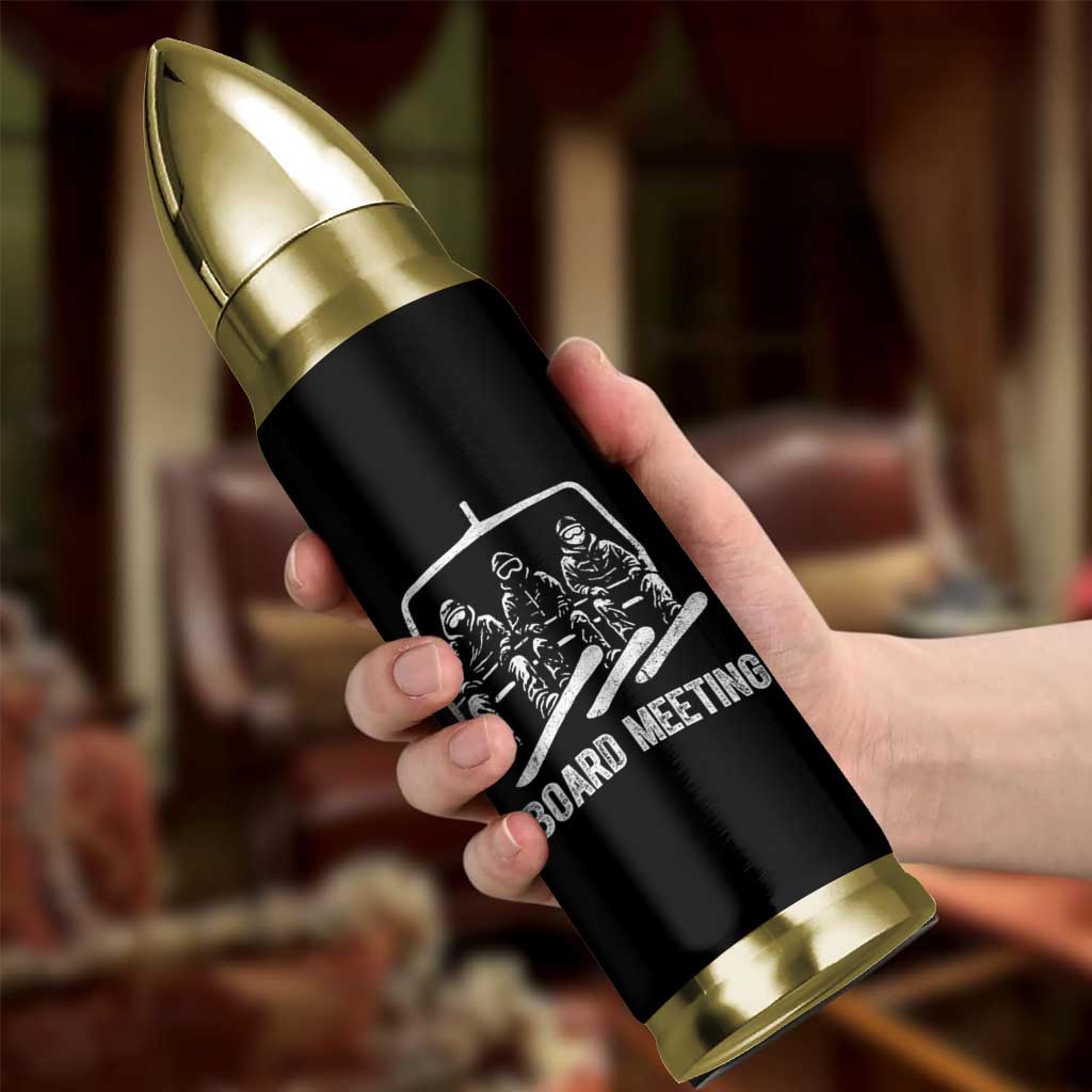 Funny Snowboarding Board Meeting Bullet Tumbler Chairlift Snowboarders Powder Junkies - Wonder Print Shop