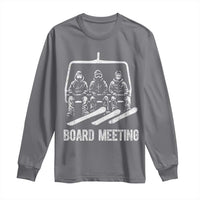 Funny Snowboarding Board Meeting Long Sleeve Shirt Chairlift Snowboarders Powder Junkies - Wonder Print Shop