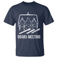 Funny Snowboarding Board Meeting T Shirt Chairlift Snowboarders Powder Junkies - Wonder Print Shop