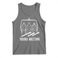 Funny Snowboarding Board Meeting Tank Top Chairlift Snowboarders Powder Junkies - Wonder Print Shop