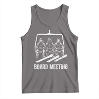 Funny Snowboarding Board Meeting Tank Top Chairlift Snowboarders Powder Junkies - Wonder Print Shop
