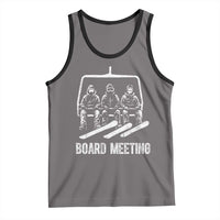 Funny Snowboarding Board Meeting Tank Top Chairlift Snowboarders Powder Junkies - Wonder Print Shop