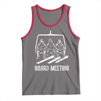 Funny Snowboarding Board Meeting Tank Top Chairlift Snowboarders Powder Junkies - Wonder Print Shop