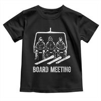 Funny Snowboarding Board Meeting Toddler T Shirt Chairlift Snowboarders Powder Junkies - Wonder Print Shop