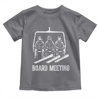 Funny Snowboarding Board Meeting Toddler T Shirt Chairlift Snowboarders Powder Junkies - Wonder Print Shop