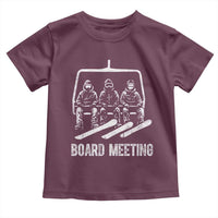 Funny Snowboarding Board Meeting Toddler T Shirt Chairlift Snowboarders Powder Junkies - Wonder Print Shop