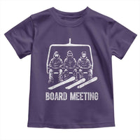 Funny Snowboarding Board Meeting Toddler T Shirt Chairlift Snowboarders Powder Junkies - Wonder Print Shop