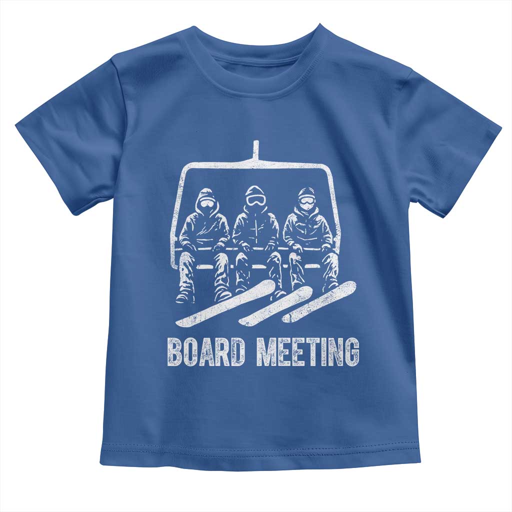 Funny Snowboarding Board Meeting Toddler T Shirt Chairlift Snowboarders Powder Junkies - Wonder Print Shop