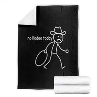 No Rodeo Today Sad Cowboy Stick Figure Meme Throw Blanket Funny Yeehaw Depression - Wonder Print Shop