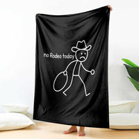 No Rodeo Today Sad Cowboy Stick Figure Meme Throw Blanket Funny Yeehaw Depression - Wonder Print Shop