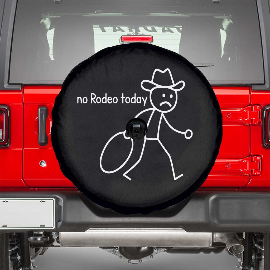No Rodeo Today Sad Cowboy Stick Figure Meme Spare Tire Cover Funny Yeehaw Depression - Wonder Print Shop
