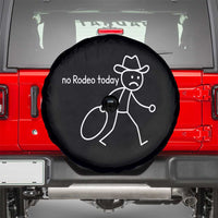 No Rodeo Today Sad Cowboy Stick Figure Meme Spare Tire Cover Funny Yeehaw Depression - Wonder Print Shop