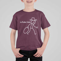 No Rodeo Today Sad Cowboy Stick Figure Meme T Shirt For Kid Funny Yeehaw Depression - Wonder Print Shop