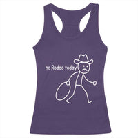 No Rodeo Today Sad Cowboy Stick Figure Meme Racerback Tank Top Funny Yeehaw Depression - Wonder Print Shop
