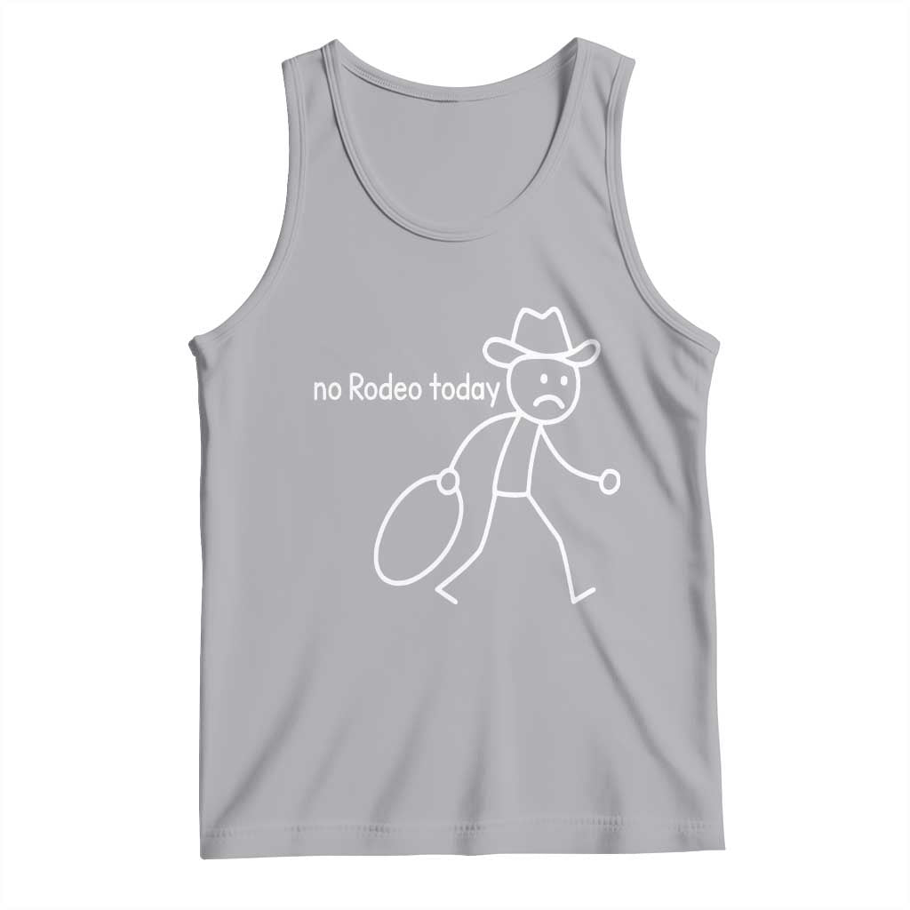 No Rodeo Today Sad Cowboy Stick Figure Meme Tank Top Funny Yeehaw Depression - Wonder Print Shop