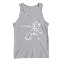 No Rodeo Today Sad Cowboy Stick Figure Meme Tank Top Funny Yeehaw Depression - Wonder Print Shop