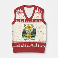 Not All Those Who Wander Are Lost RPG Gamers V-Neck Knit Sweater Vest Funny Dice Nevermind Adventurers - Wonder Print Shop