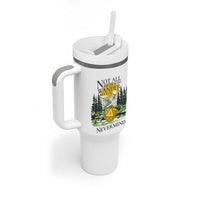 Not All Those Who Wander Are Lost RPG Gamers Tumbler With Handle Funny Dice Nevermind Adventurers - Wonder Print Shop