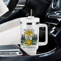 Not All Those Who Wander Are Lost RPG Gamers Tumbler With Handle Funny Dice Nevermind Adventurers - Wonder Print Shop