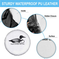 Stupid Canadian Wolf Bird Spare Tire Cover Funny Common Loon Meme Dry Humor - Wonder Print Shop