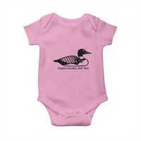 Stupid Canadian Wolf Bird Baby Onesie Funny Common Loon Meme Dry Humor - Wonder Print Shop
