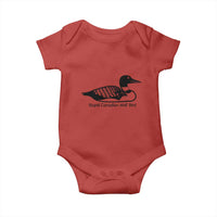 Stupid Canadian Wolf Bird Baby Onesie Funny Common Loon Meme Dry Humor - Wonder Print Shop