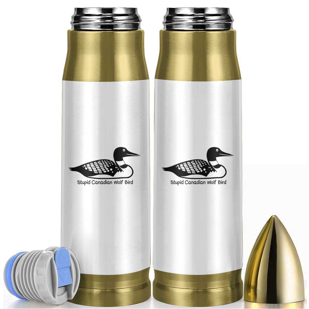 Stupid Canadian Wolf Bird Bullet Tumbler Funny Common Loon Meme Dry Humor - Wonder Print Shop