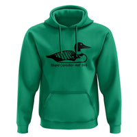 Stupid Canadian Wolf Bird Hoodie Funny Common Loon Meme Dry Humor - Wonder Print Shop