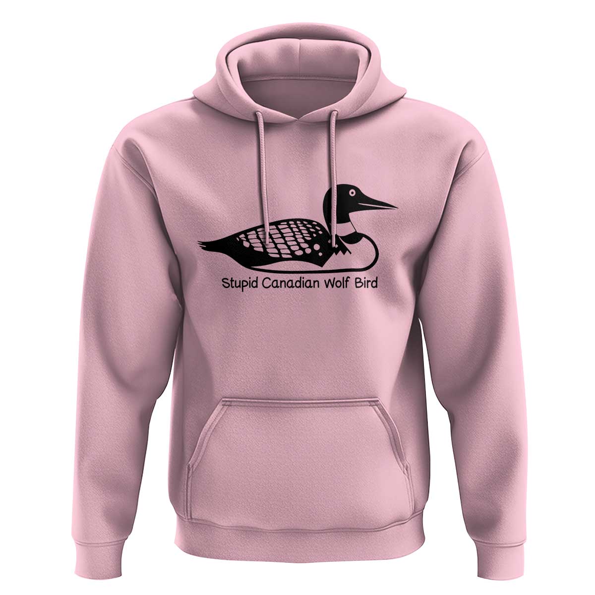 Stupid Canadian Wolf Bird Hoodie Funny Common Loon Meme Dry Humor - Wonder Print Shop