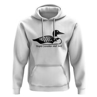 Stupid Canadian Wolf Bird Hoodie Funny Common Loon Meme Dry Humor - Wonder Print Shop