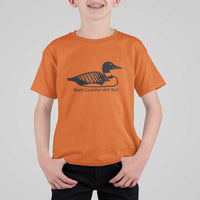 Stupid Canadian Wolf Bird T Shirt For Kid Funny Common Loon Meme Dry Humor - Wonder Print Shop