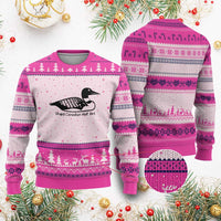 Stupid Canadian Wolf Bird Ugly Christmas Sweater Funny Common Loon Meme Dry Humor - Wonder Print Shop