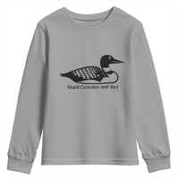 Stupid Canadian Wolf Bird Youth Sweatshirt Funny Common Loon Meme Dry Humor - Wonder Print Shop