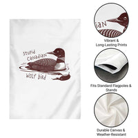 Stupid Canadian Wolf Bird Common Loon Garden Flag Funny Absurd Bird Meme Humor - Wonder Print Shop