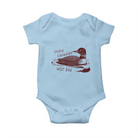 Stupid Canadian Wolf Bird Common Loon Baby Onesie Funny Absurd Bird Meme Humor - Wonder Print Shop