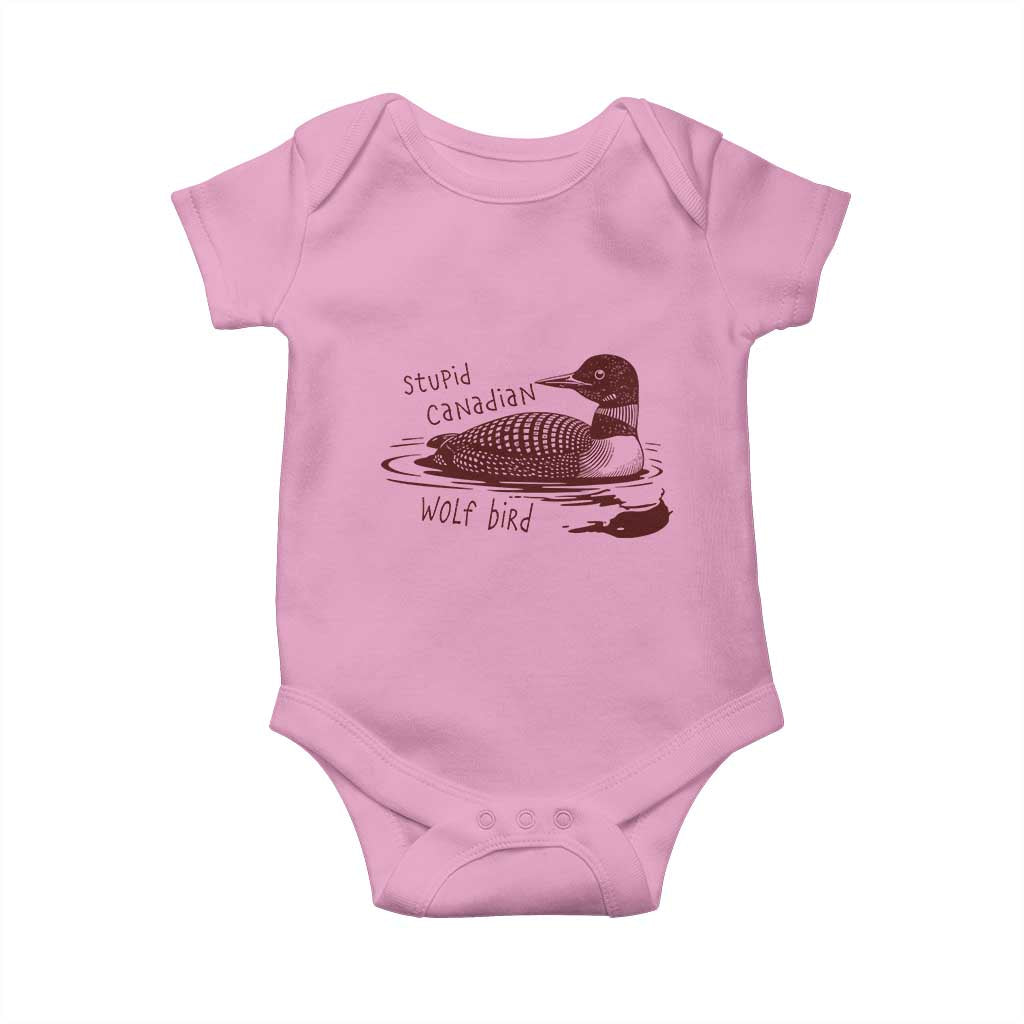 Stupid Canadian Wolf Bird Common Loon Baby Onesie Funny Absurd Bird Meme Humor - Wonder Print Shop