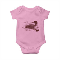 Stupid Canadian Wolf Bird Common Loon Baby Onesie Funny Absurd Bird Meme Humor - Wonder Print Shop