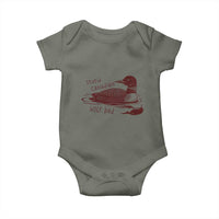 Stupid Canadian Wolf Bird Common Loon Baby Onesie Funny Absurd Bird Meme Humor - Wonder Print Shop