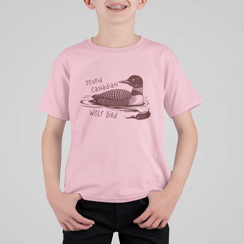 Stupid Canadian Wolf Bird Common Loon T Shirt For Kid Funny Absurd Bird Meme Humor - Wonder Print Shop