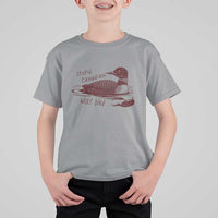 Stupid Canadian Wolf Bird Common Loon T Shirt For Kid Funny Absurd Bird Meme Humor - Wonder Print Shop