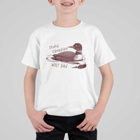 Stupid Canadian Wolf Bird Common Loon T Shirt For Kid Funny Absurd Bird Meme Humor - Wonder Print Shop