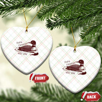Stupid Canadian Wolf Bird Common Loon Ceramic Ornament Funny Absurd Bird Meme Humor - Wonder Print Shop