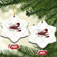 Stupid Canadian Wolf Bird Common Loon Ceramic Ornament Funny Absurd Bird Meme Humor - Wonder Print Shop