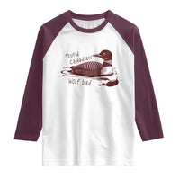 Stupid Canadian Wolf Bird Common Loon Raglan Shirt Funny Absurd Bird Meme Humor - Wonder Print Shop
