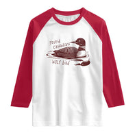 Stupid Canadian Wolf Bird Common Loon Raglan Shirt Funny Absurd Bird Meme Humor - Wonder Print Shop